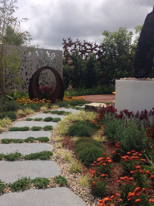garden pathway and arch